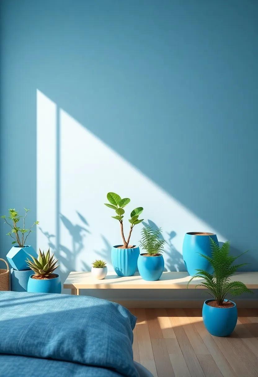 Accents of‍ Nature: Incorporate indoor plants⁣ like succulents⁣ or⁢ ferns in ‍blue pots‍ to ⁣add ⁢a touch of greenery and ⁤freshness ​to the serene environment