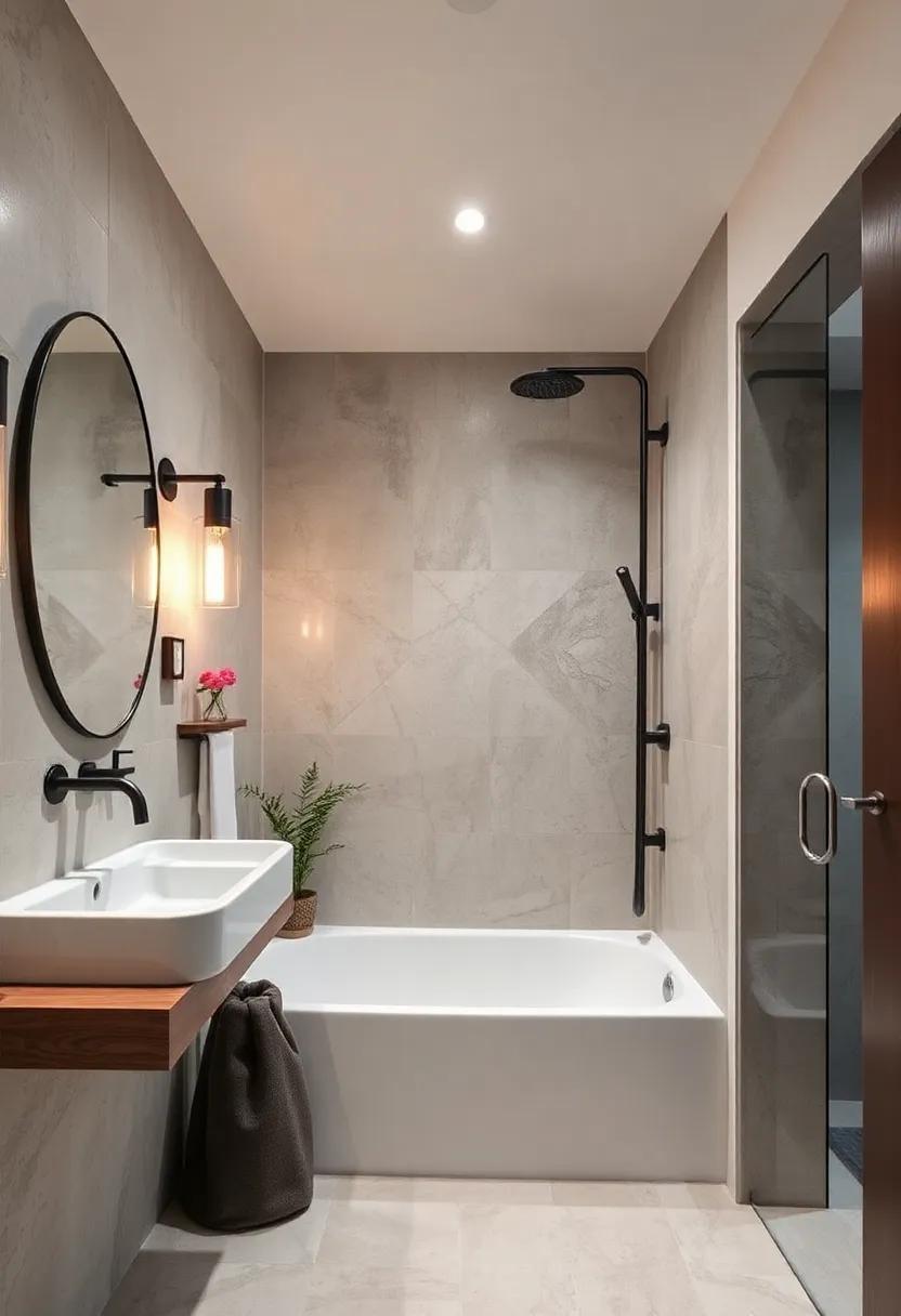 Multi-Functional⁢ Fixtures: Invest in shower ‌fixtures that serve multiple purposes, such as a ‍showerhead with ​a built-in Bluetooth speaker