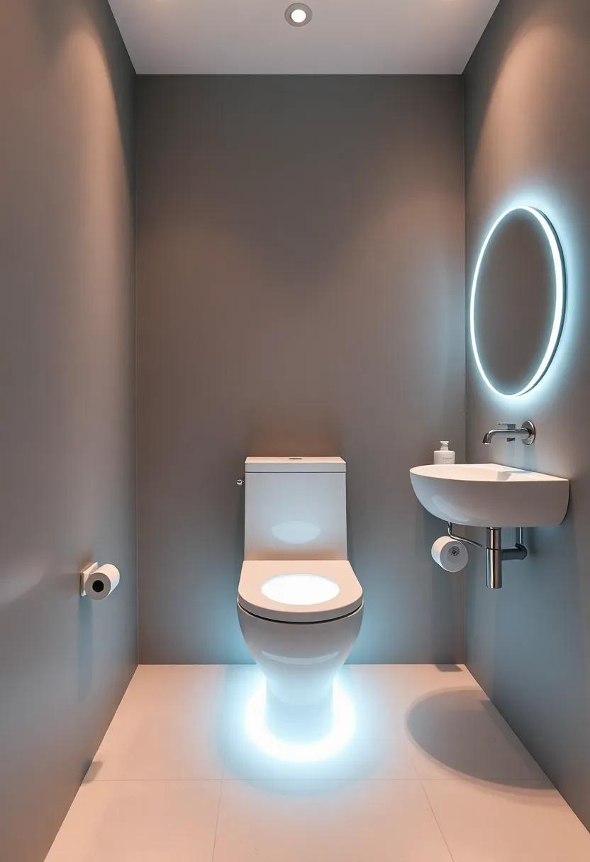 Create an⁤ ephemeral illusion with a lighted toilet seat, a quirky‍ yet functional solution ‍for low-light settings