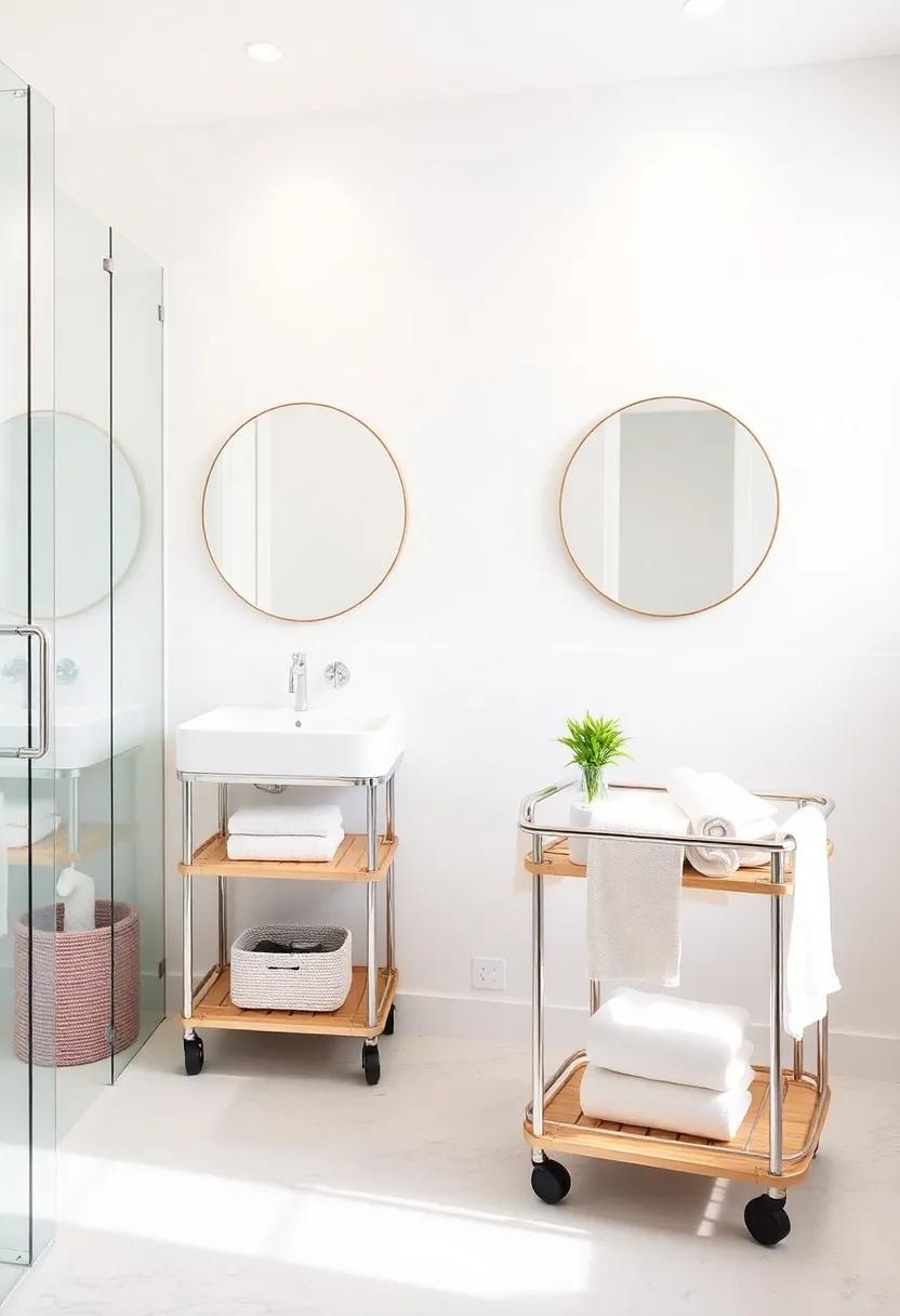 Incorporate rolling carts to serve as⁣ mobile⁣ storage ‍options, ‌easily moved where needed while⁢ maintaining a tidy⁣ look