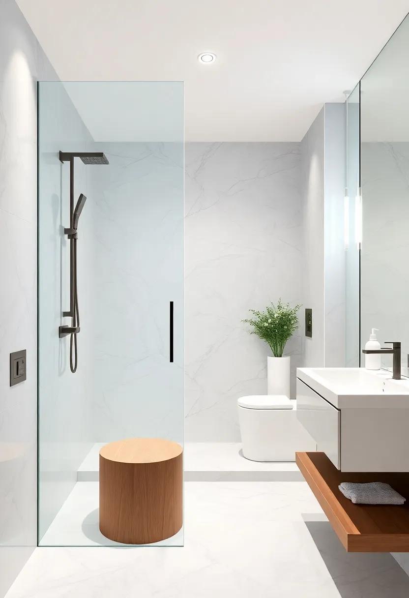 Use transparent glass‌ panels in your ​shower to maintain a sense of openness while providing privacy