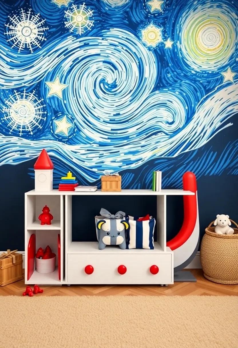 Themed Toy Storage: Incorporate storage solutions​ that look ‌like rocket ships or ⁢treasure‍ chests for stashing away toys while‍ keeping the theme intact