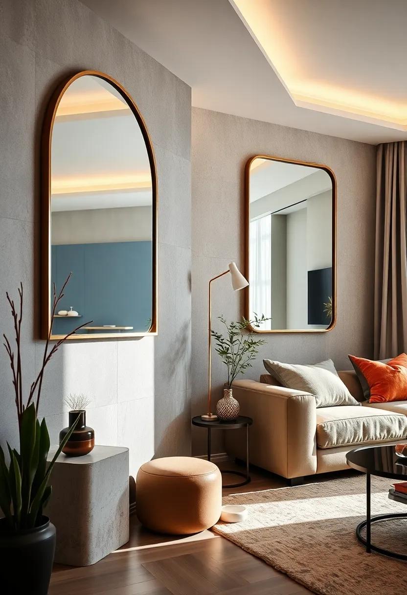Statement Mirrors That Create⁢ Illusions⁤ of Space and Light
