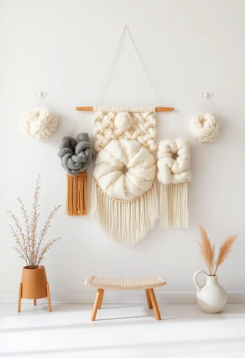 Felted Wool Wall Hangings: Use ethically sourced wool to create soft,‍ textured wall ⁣hangings that evoke a sense of comfort and sustainability