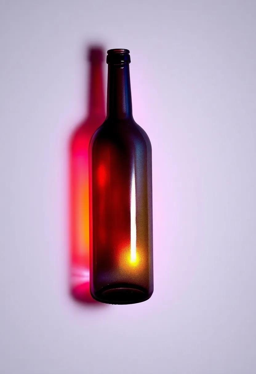 Glass Bottle​ art: Transform empty glass bottles ⁢into ⁤stunning wall decor by painting ‌or⁤ etching them, creating colorful‌ silhouettes‍ against your walls
