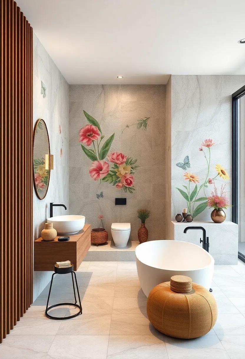 Nature-Inspired Elegance: ​Bringing ​floral Motifs into ‍Your Bathroom Walls