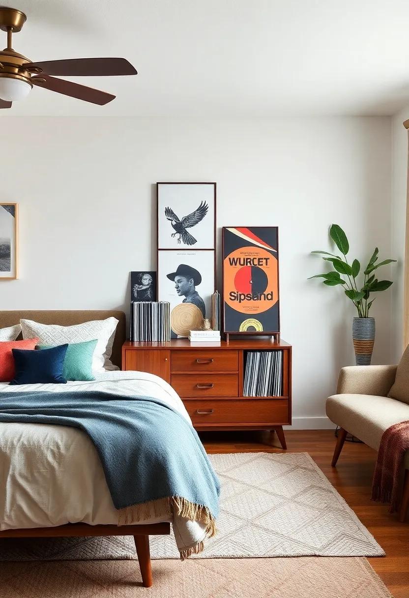 Display Your Vinyl ⁢Collection: ​Create a stylish ⁢display of your vinyl⁢ records, perhaps ⁤in a mid-century credenza, to infuse ⁢personality ‍into ⁣your ‌room