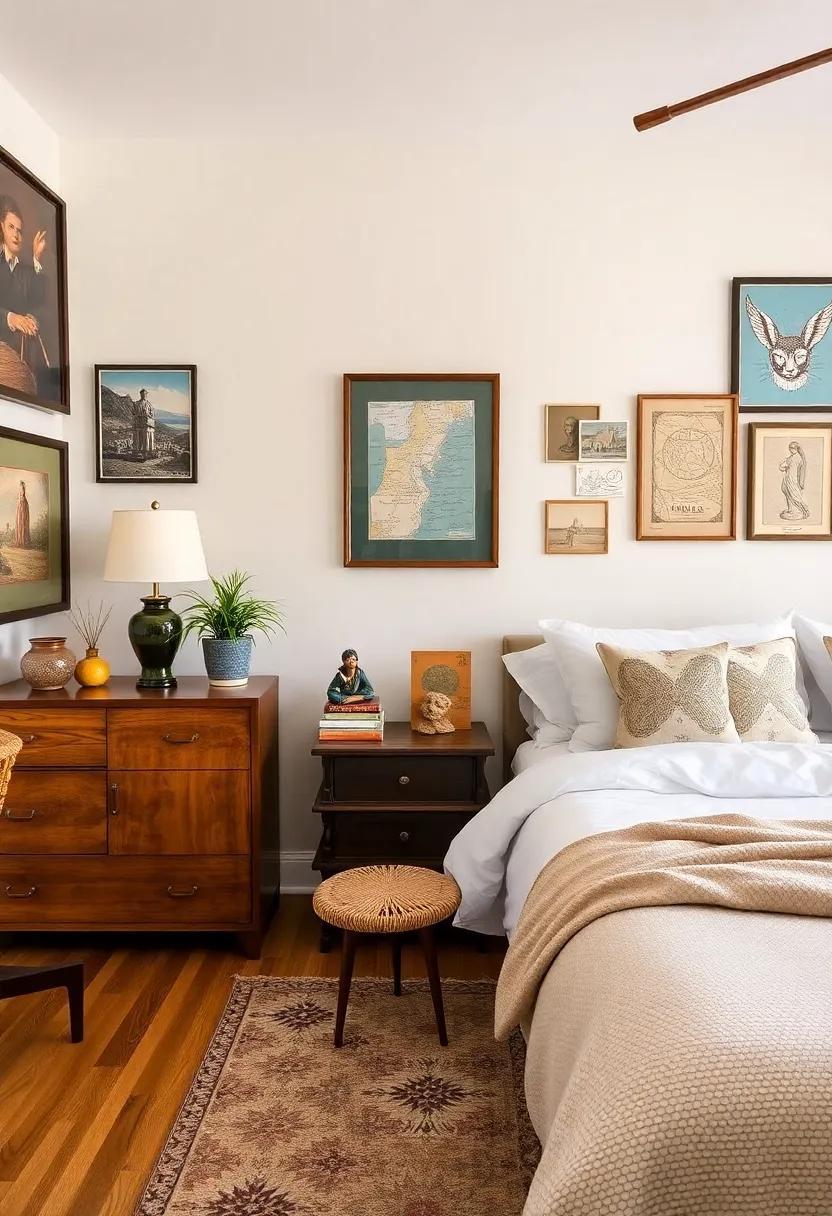 Personalize with ⁤Travel⁣ Souvenirs: Showcase mementos from your travels—like‌ vintage ‍postcards or small‌ sculptures—to tell your unique story