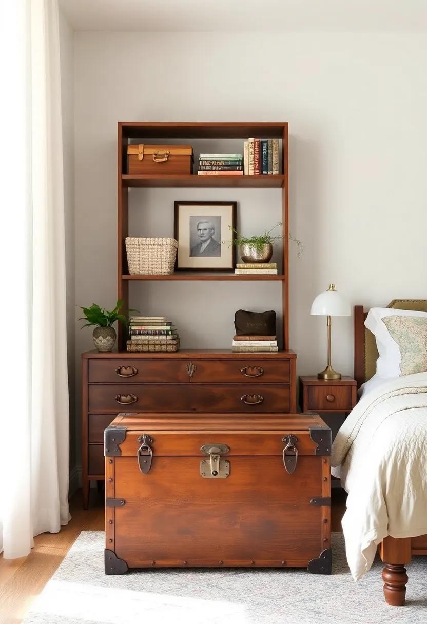 Incorporate vintage Storage Solutions: ⁤Use‍ a retro trunk or an old wooden box for storage while ‍contributing to the room’s overall ⁣aesthetic