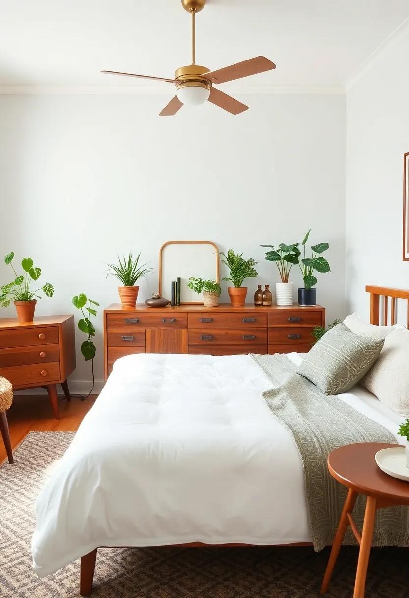 Introduce Greenery:‌ Add ⁤plants in ⁢vintage planters to ​breathe life into your‌ space while embracing the retro vibes of the mid-century ‍era