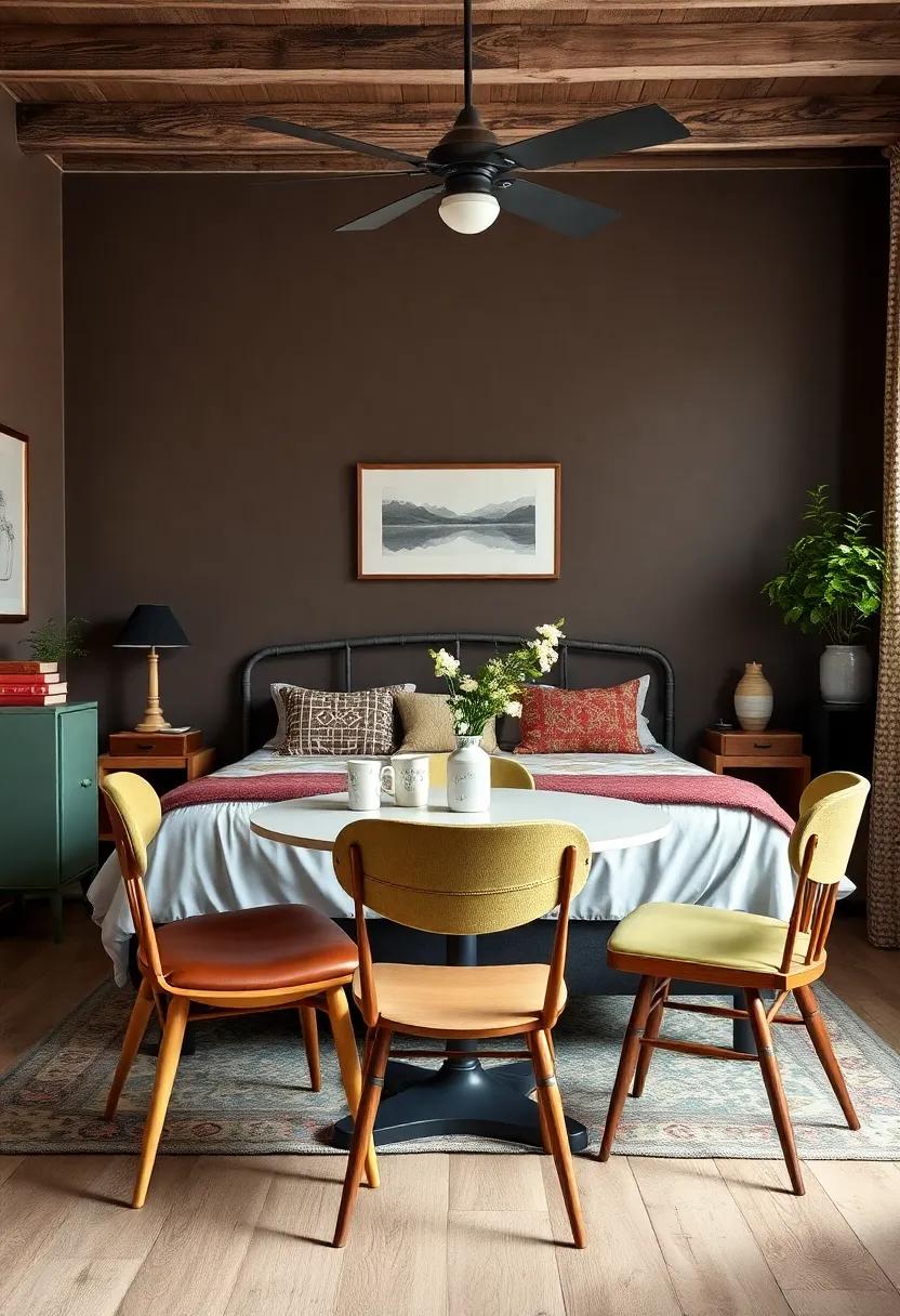 Mix and ​Match Dining Chairs: Use various ⁢vintage ‌chairs around a small table ​for a casual and inviting vibe ⁤that encourages ​conversation