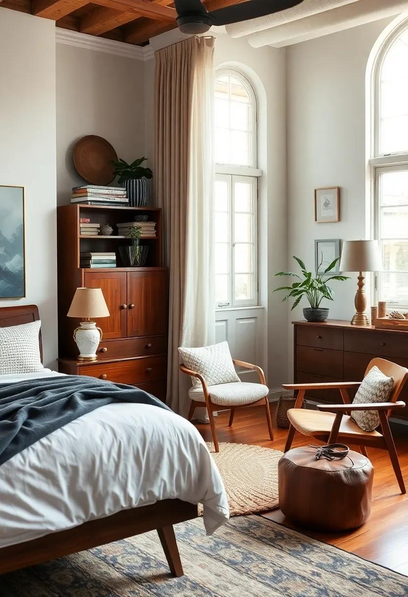 Mix⁤ Antique and Modern Items: ⁢Blend ‍mid-century furniture pieces with ‌contemporary accents to​ achieve a balanced, layered look