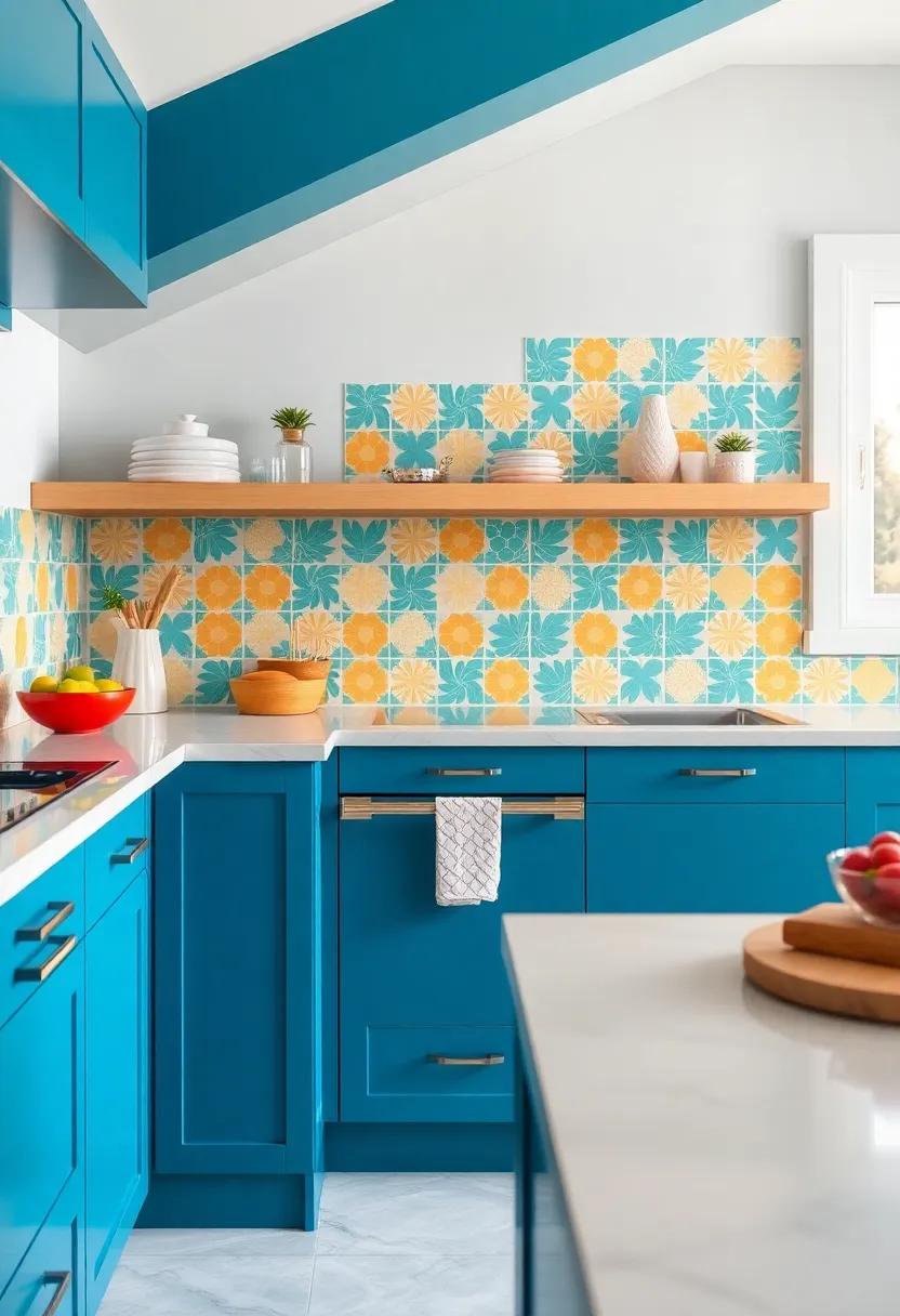 Colorful backsplashes:‌ Vintage-inspired patterns ‍infused ⁢with bold colors bring personality⁣ and energy,​ harmonizing with a sleek modern palette