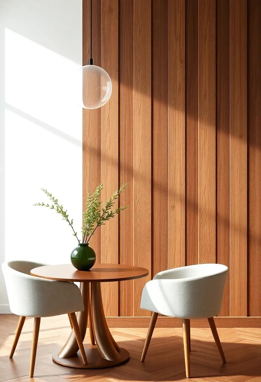 Incorporating Mirrors to Elevate Wooden Wall Features in Your Dining‌ Space