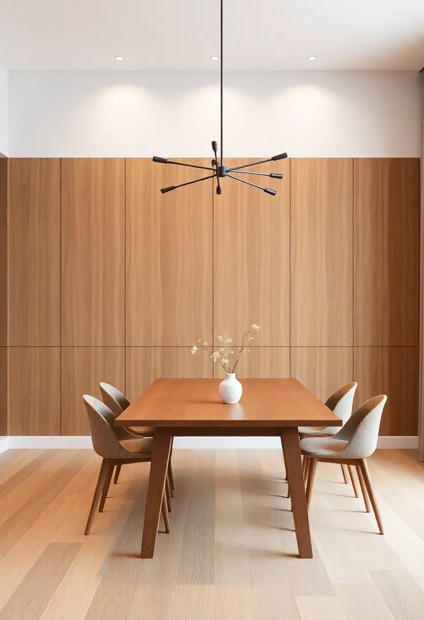 Celebrating ⁢Minimalism:⁢ How Simple Wooden Panels transform Dining‌ Spaces