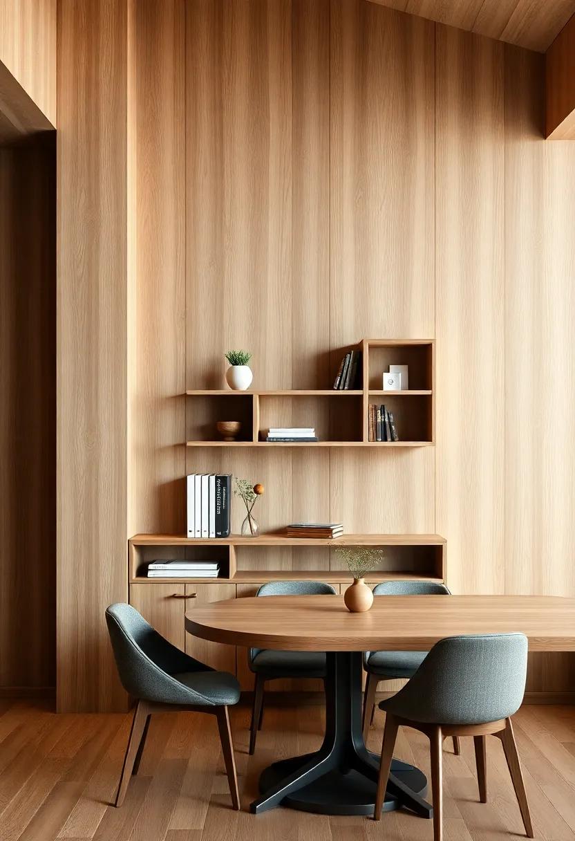 Showcasing Elegant Wooden Shelves‌ for ⁤an Organized⁢ Dining Experience