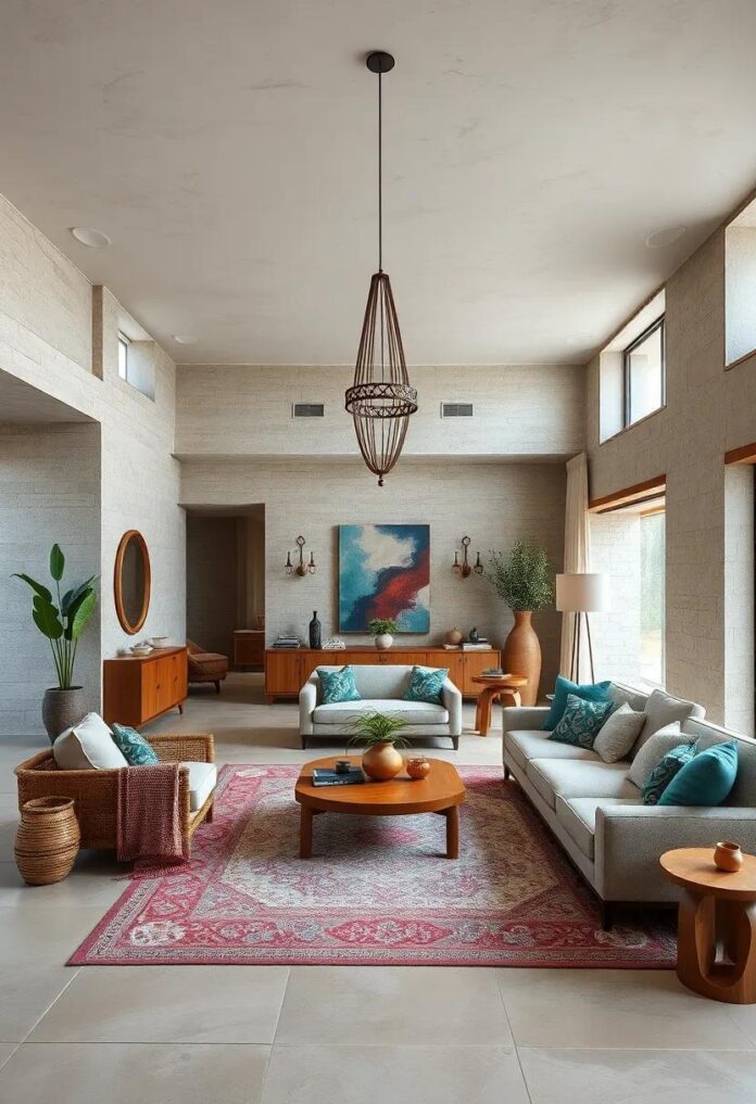 Embracing Boho Eclectic: Transforming Large Spaces into Unique Living Sanctuaries