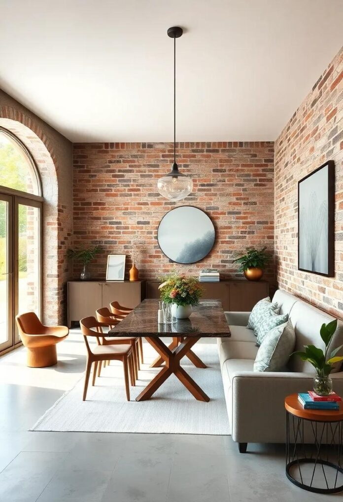 Embracing Elegance: Transforming Your Dining Room with Exposed Brick Charm