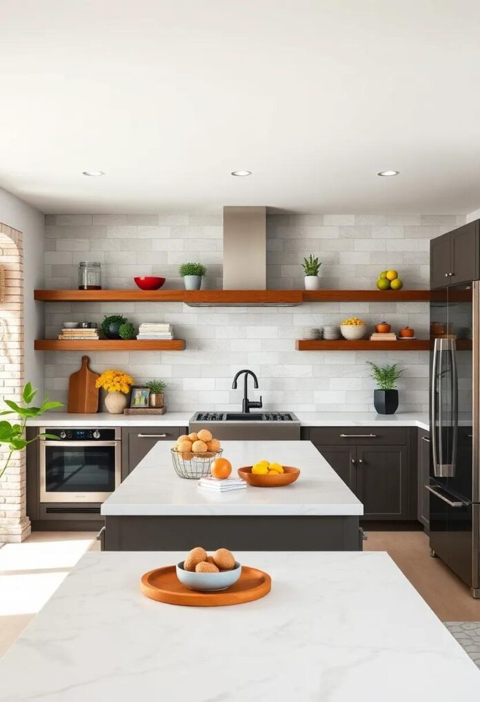 Exploring Chic Design: The Allure of Modern Farmhouse Kitchen Backsplashes