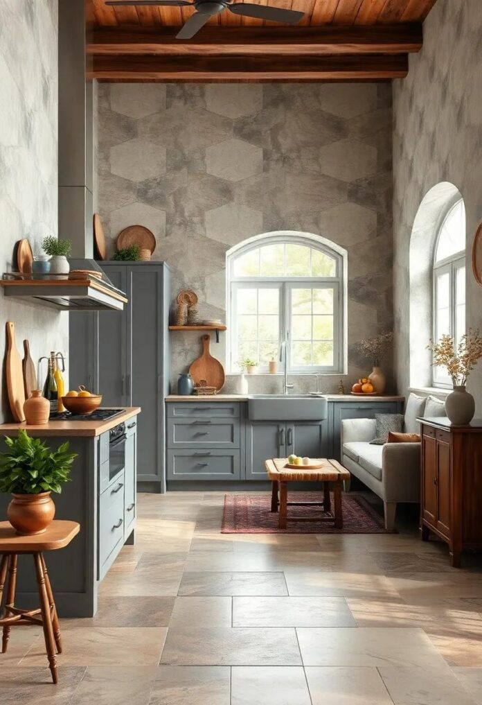 25 Stunning Rustic Kitchen Floor Tiles for a Cozy and Charming Home