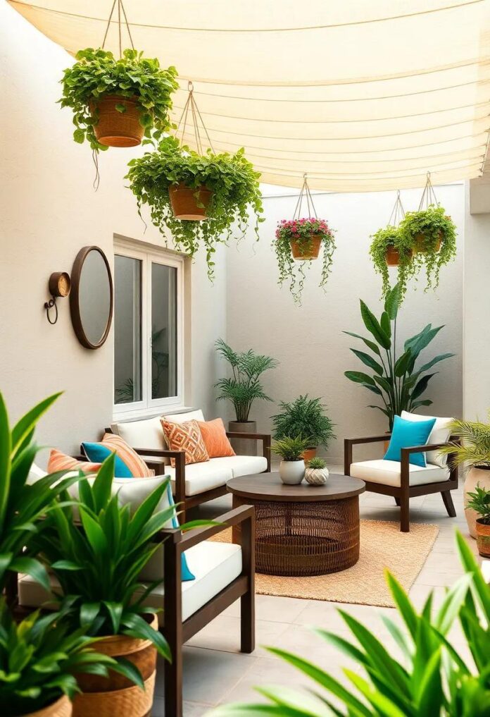 25 Inspiring Patio Designs Featuring Hanging Plants for a Lush Outdoor Oasis
