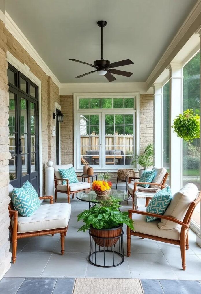 27 Inspiring Ideas for Your Perfect Screened Porch with Cozy Lounge Chairs