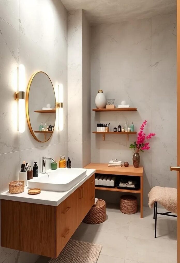 29 Smart and Stylish Solutions for Small Bathroom Makeup Storage