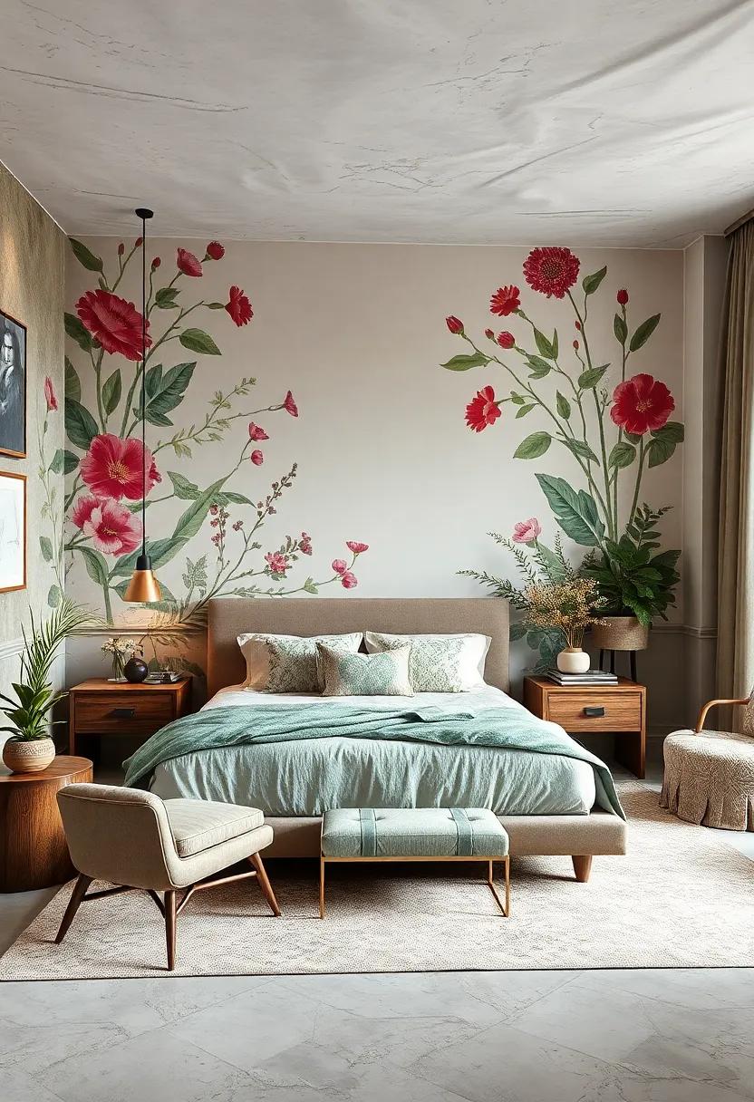 From Wall​ Murals to Accent Textiles: expressing Botanicals‍ in Bedroom Decor