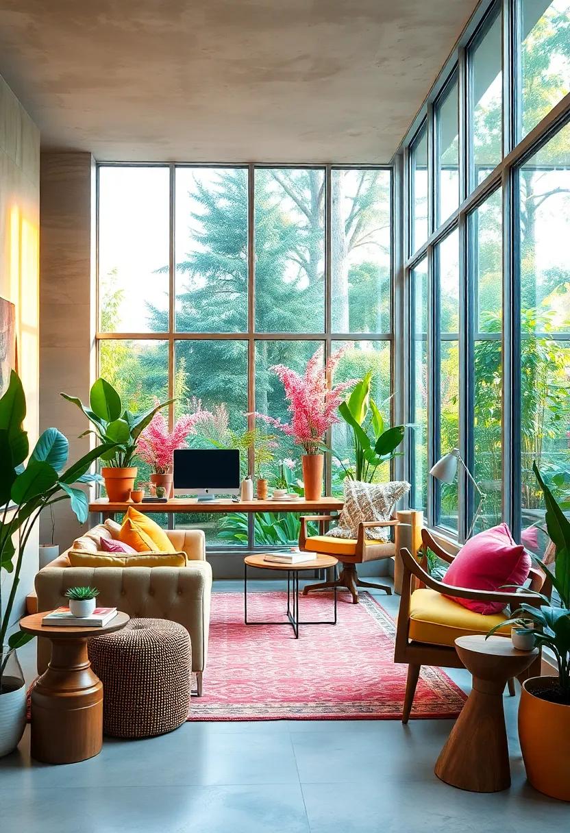 This spacious office ⁢sports large windows with stunning views ​of the ocean, creating a calming backdrop that inspires focus and tranquility while working