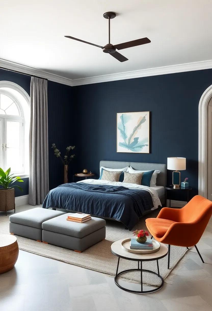 Classic‌ Navy: Opt for classic navy blue to⁢ bring depth to your space, making it feel ‍both ⁢cozy and stylish ⁣with white trim‍ details