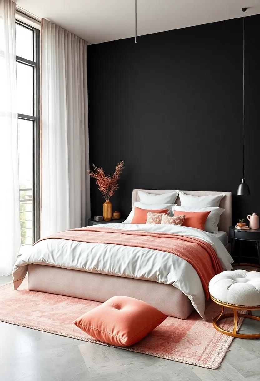 Peachy ⁤Coral:​ Add a touch of vibrancy ⁣with peachy coral, striking⁣ a balance between energy and tranquility in ⁢your bedroom