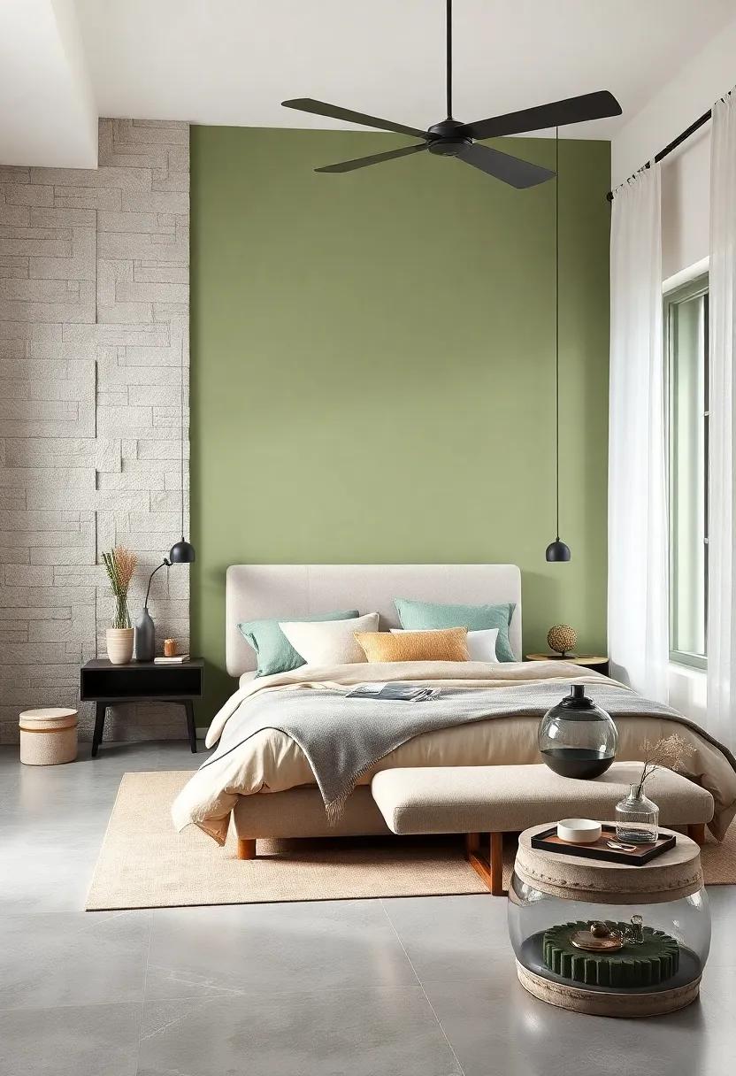 Soft Sage⁣ Green: Embrace tranquility with soft sage green walls, evoking a ​sense of calm and​ pairing beautifully with creamy accents