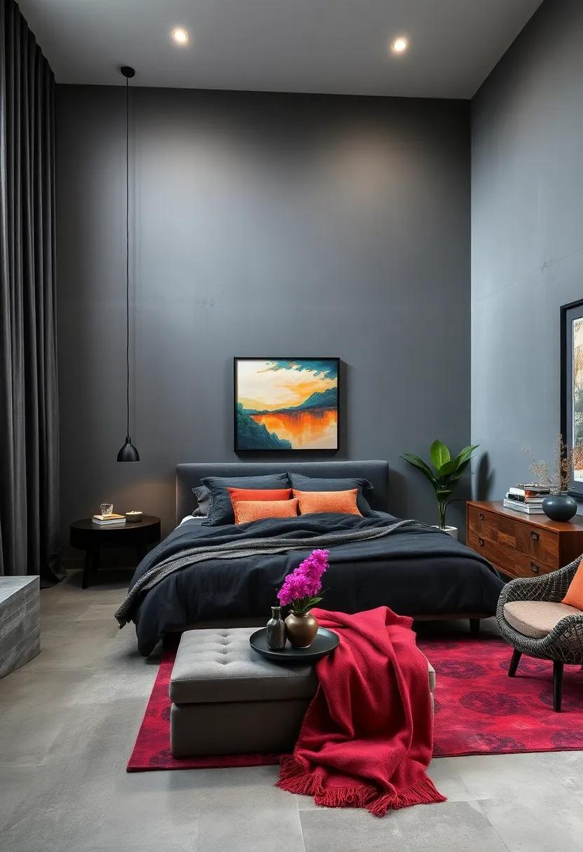 Soft Gray: Soft gray walls ⁢create a modern and minimalist backdrop,⁤ ideal for showcasing colorful ​artwork and vibrant textiles