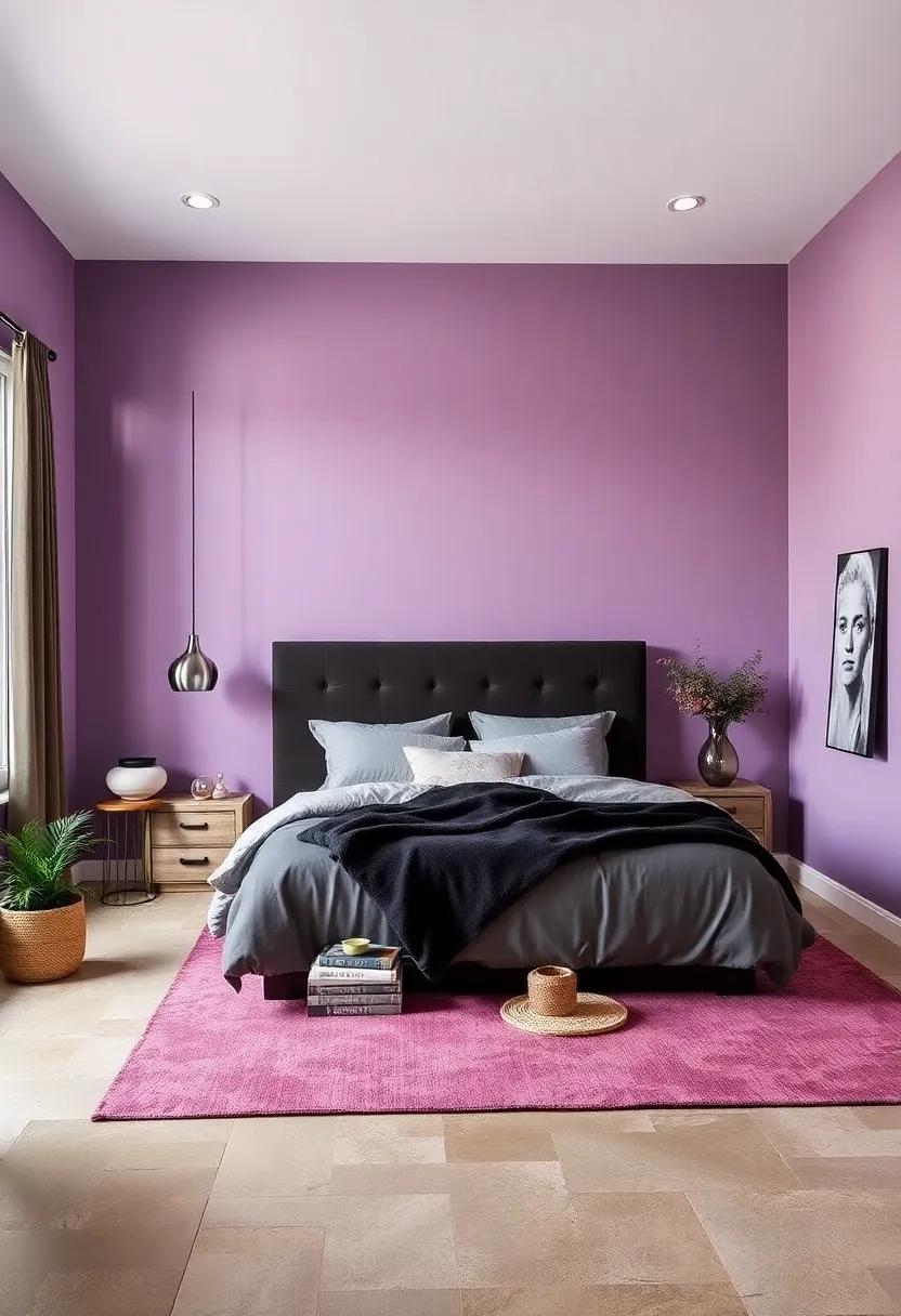 Soft Lavender:‍ Bring ⁢subtle charm to your‍ bedroom with soft⁣ lavender walls, perfect for creating a dreamy and soothing atmosphere