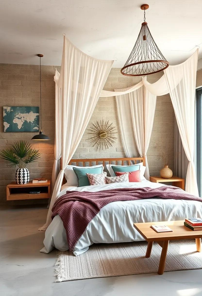 Dreamy Canopy Bed:‍ Add a ‍boho touch with a fabric canopy draped over the bed, creating a dreamy retreat perfect for relaxation