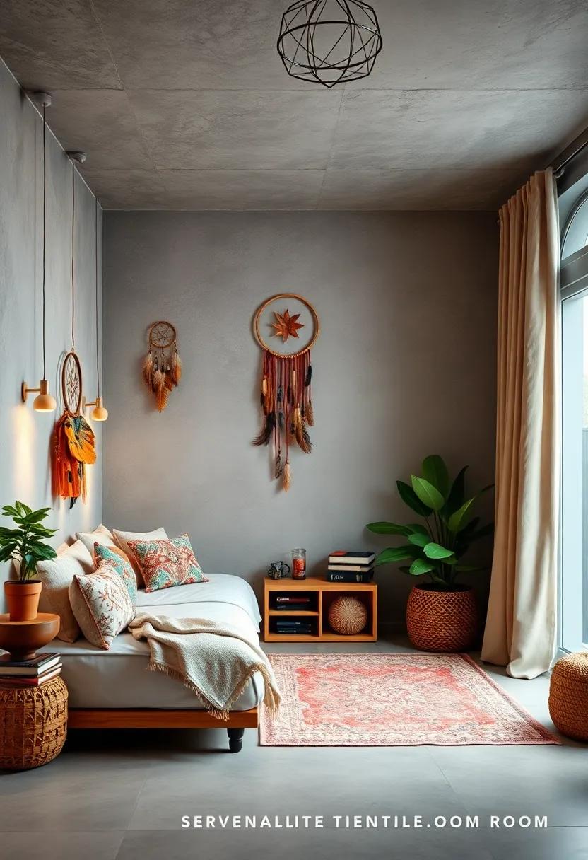Dreamcatchers​ and ⁣Feathers: Hang dreamcatchers and feather motifs throughout ‌the room to enhance the bohemian spirit and add a touch of mystique