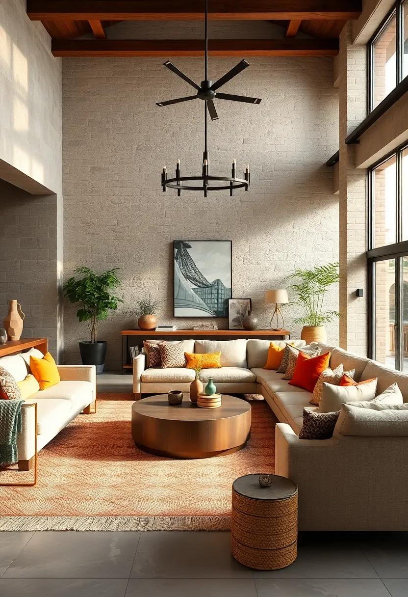 Layering Textures to Create a Cozy, Inviting Atmosphere in Large Rooms