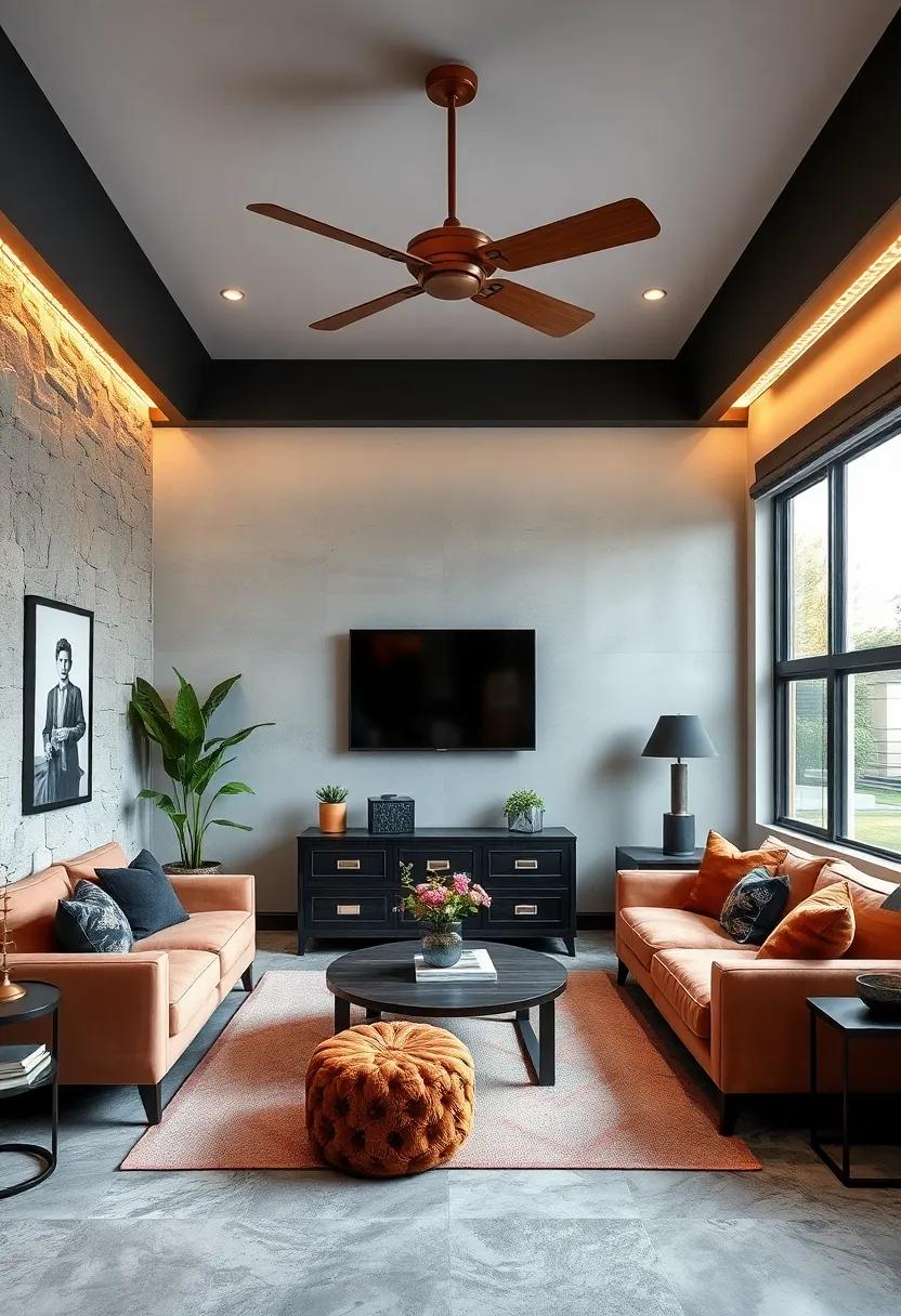 Add a ​Copper‍ Ceiling ‍Fan to Keep the room Cool and Stylish