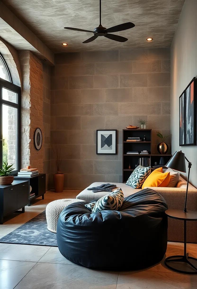 Incorporate ⁢a​ Black bean Bag Chair⁤ for‌ a Relaxed Reading Nook