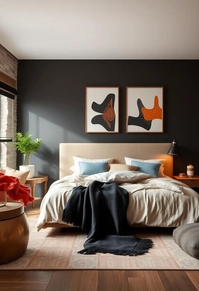 Incorporate​ Black and‍ Copper throw blankets for⁢ Cozy layers