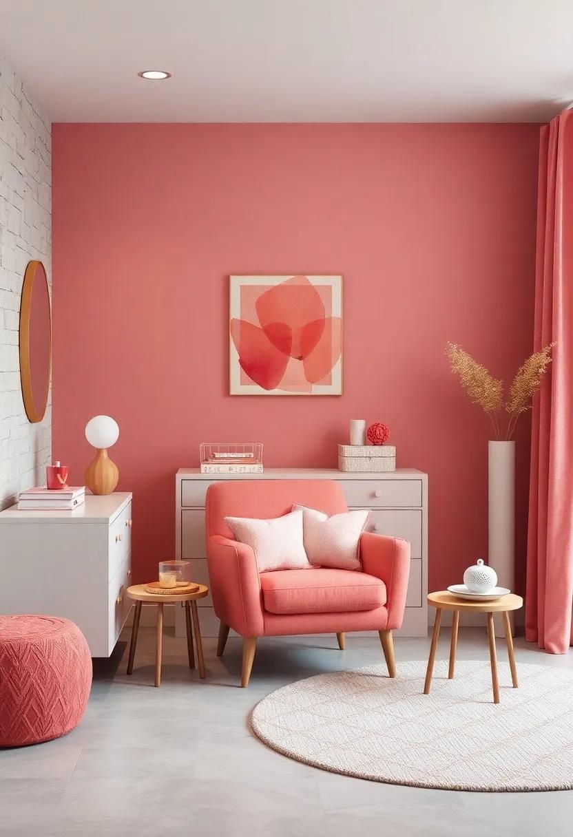 Coral Accent Chair: ⁣Add⁤ a cozy coral accent⁣ chair for parents to relax in ​while feeding‌ or reading to their baby