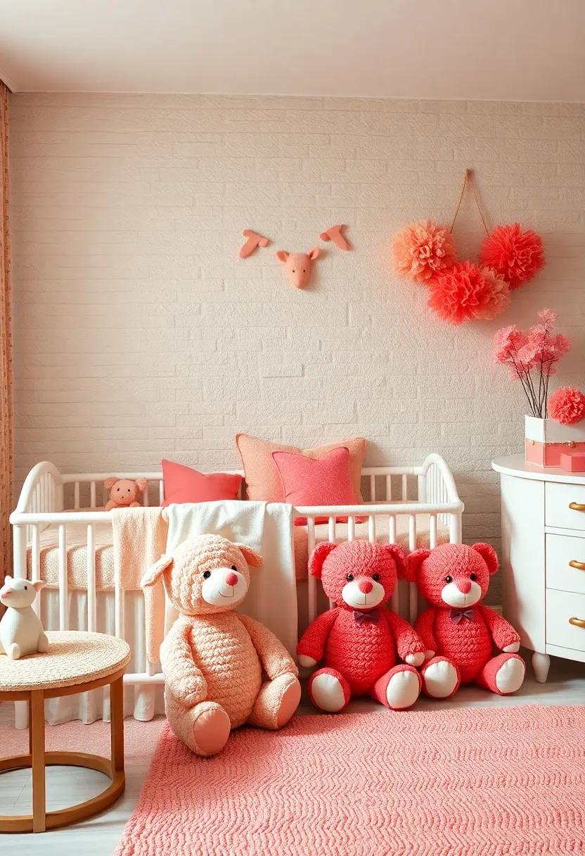 Coral Animal Stuffed toys: Fill the nursery with ​plush toys⁤ in coral shades, providing comfort and companionship for your ⁤little one