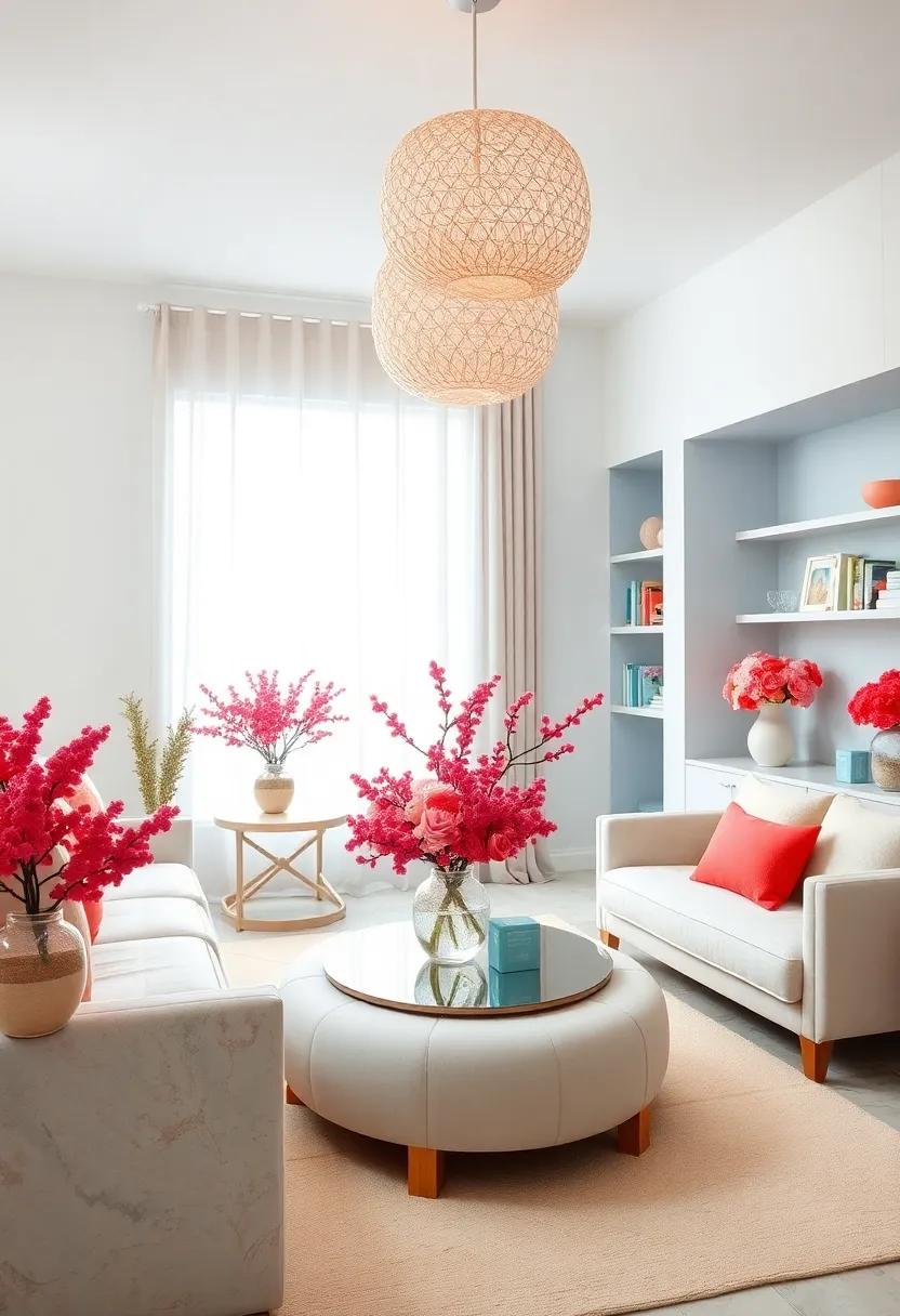 Coral⁣ Flower Arrangements: Add stunning⁣ faux ⁣coral flower arrangements to shelves or tables for a fresh and vibrant look