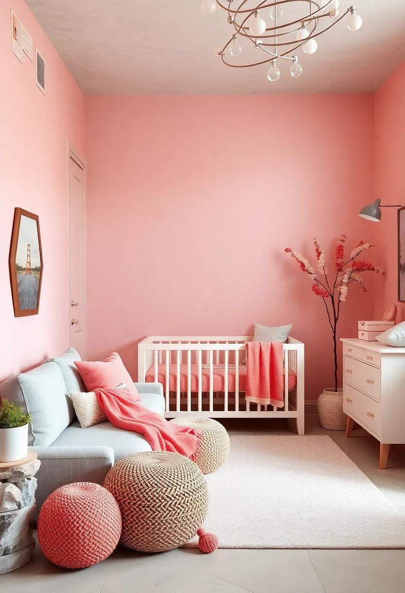 Coral and Gray color ‍Palette: ⁣Balance bold coral with​ soft gray tones for a soothing yet stylish nursery aesthetic