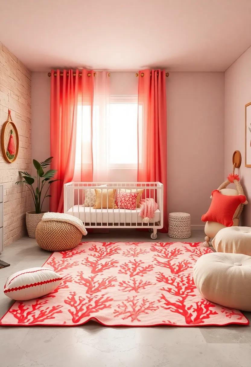 Coral Play Mat: Invest in a soft ⁢play mat adorned with coral patterns, perfect⁢ for ⁢tummy time and exploratory play for your ⁣baby
