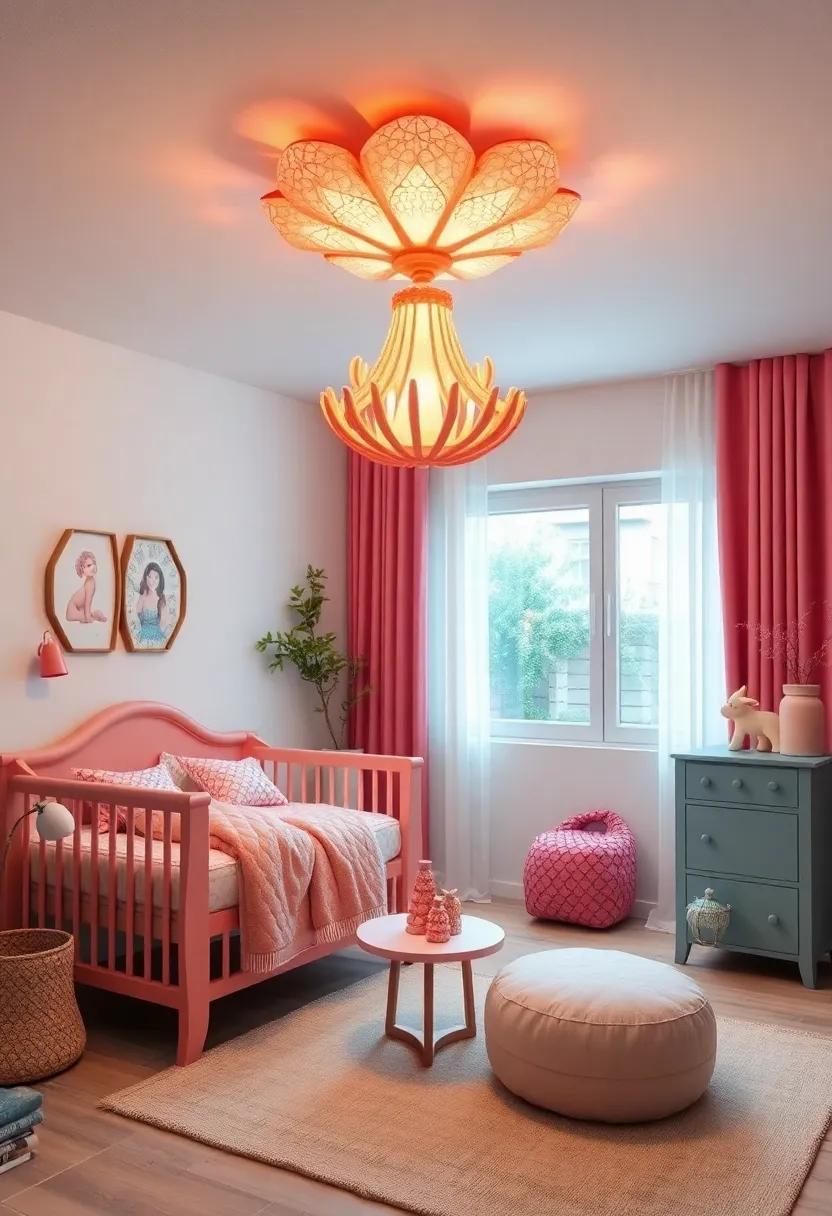 coral-Inspired‍ Art Deco Light Fixture: Install⁤ a beautiful coral-inspired light fixture that casts ⁢a warm glow throughout⁢ the room
