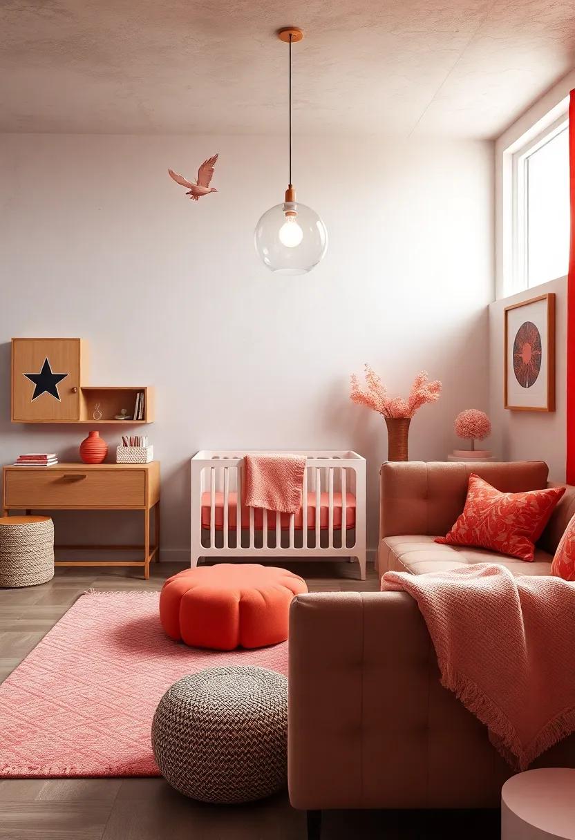 Coral-Themed Night Light: ‍Choose a soothing‌ night light in ​coral tones to keep⁢ the nursery softly⁢ illuminated at night