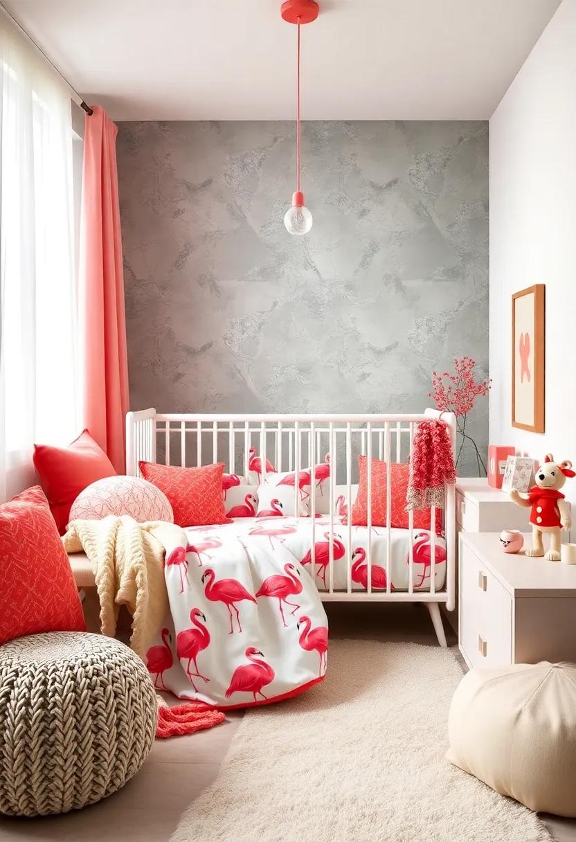 Flamingo-Focused ​Bedding:⁤ Dress the crib with ⁣bedding that showcases ⁤playful flamingos ⁤in shades of coral,keeping the⁢ vibe fun and fresh
