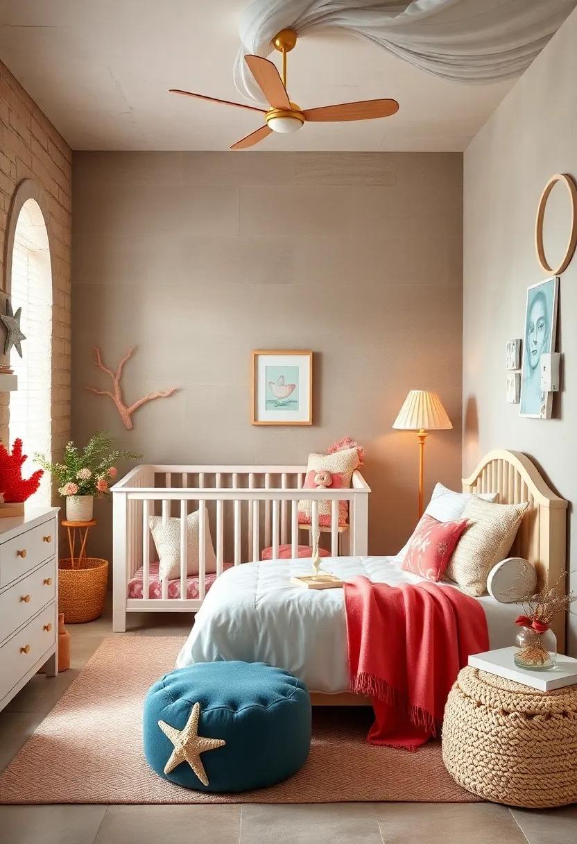 Nautical Coral Accents: Incorporate ‌coral motifs from the ocean,⁣ like⁣ seashells and starfish, ​for a playful aquatic⁢ twist