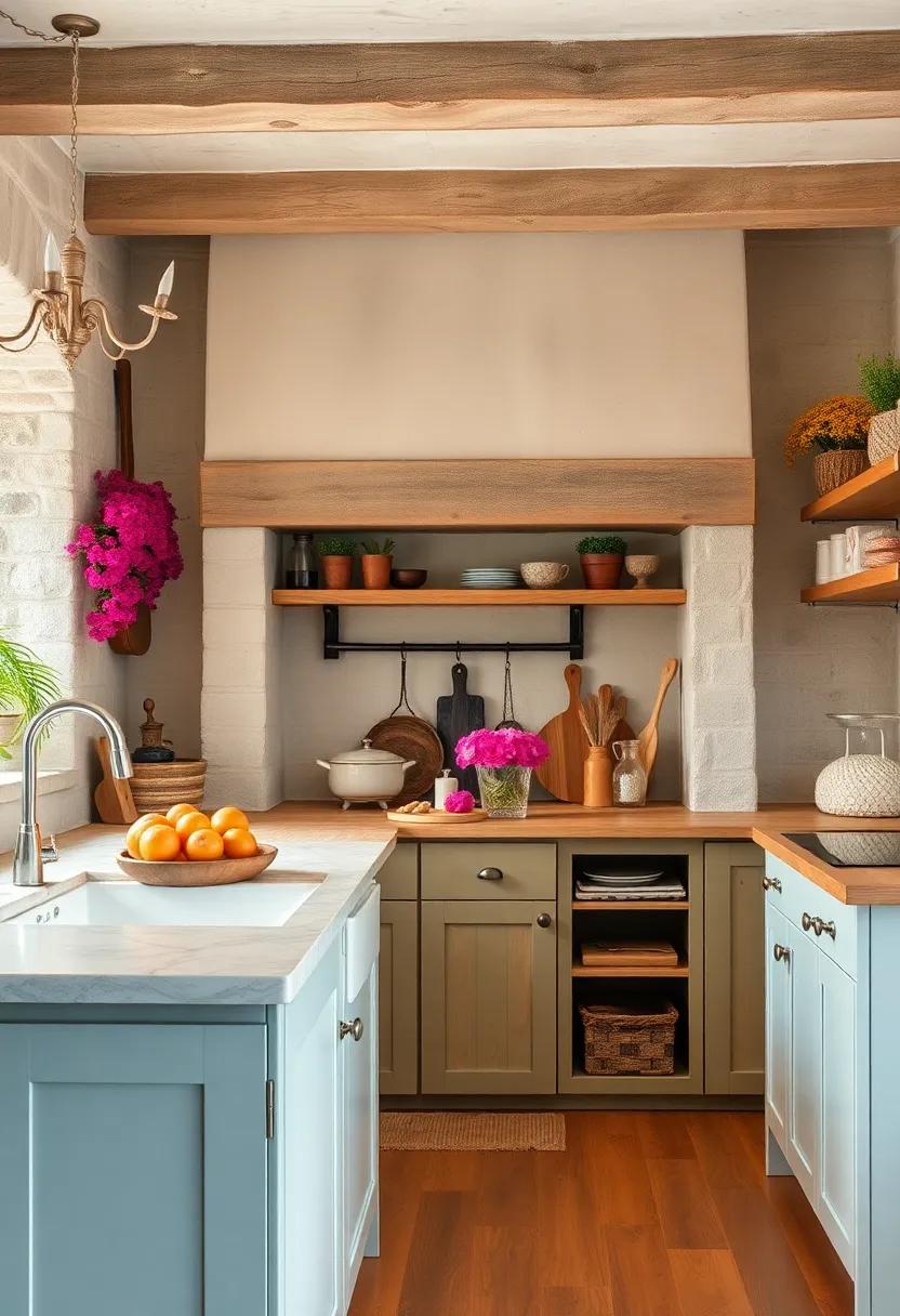 Antique Accents: incorporate antique kitchen tools,such as rolling pins or old-fashioned scales,to evoke the rich history of country​ living